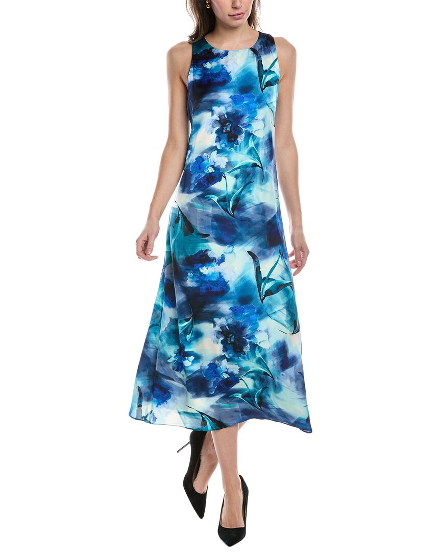 Anne Klein womens Midi Dress, 12, Blue
